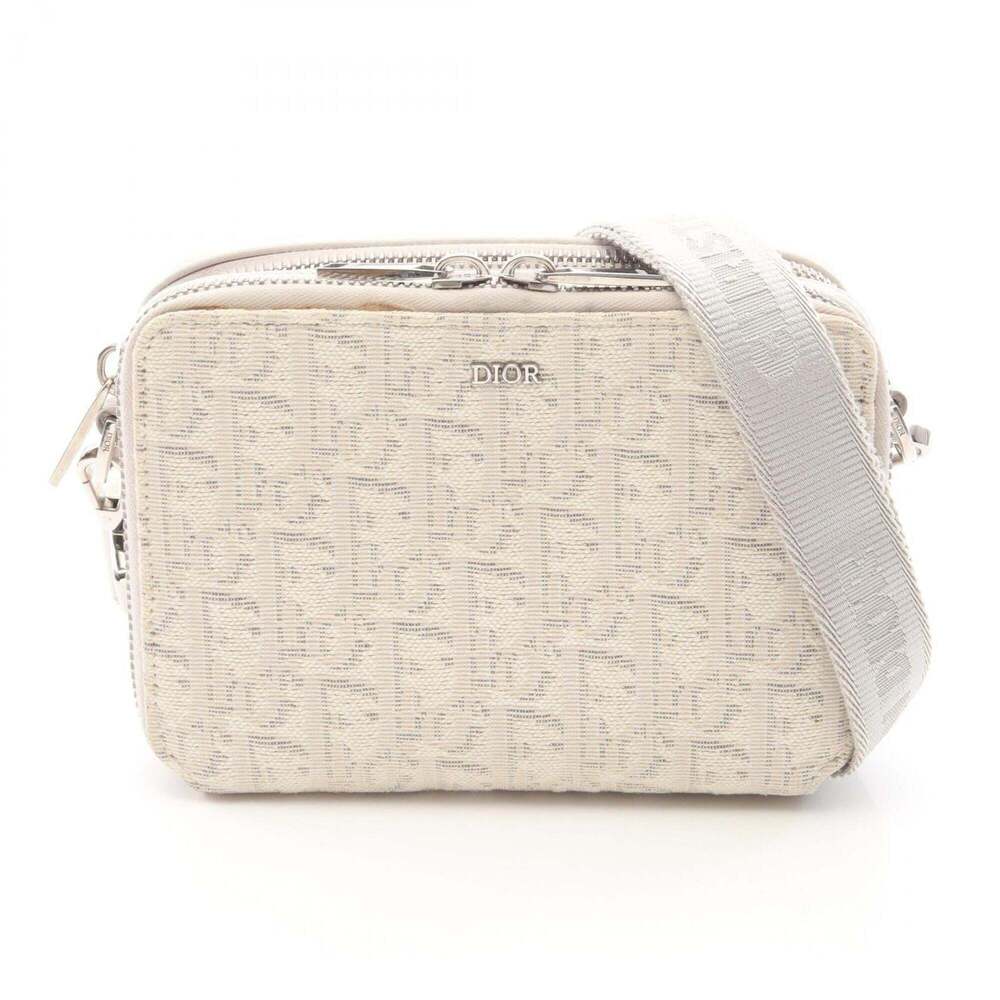 CHRISTIAN DIOR White Leather Shoulder Bag